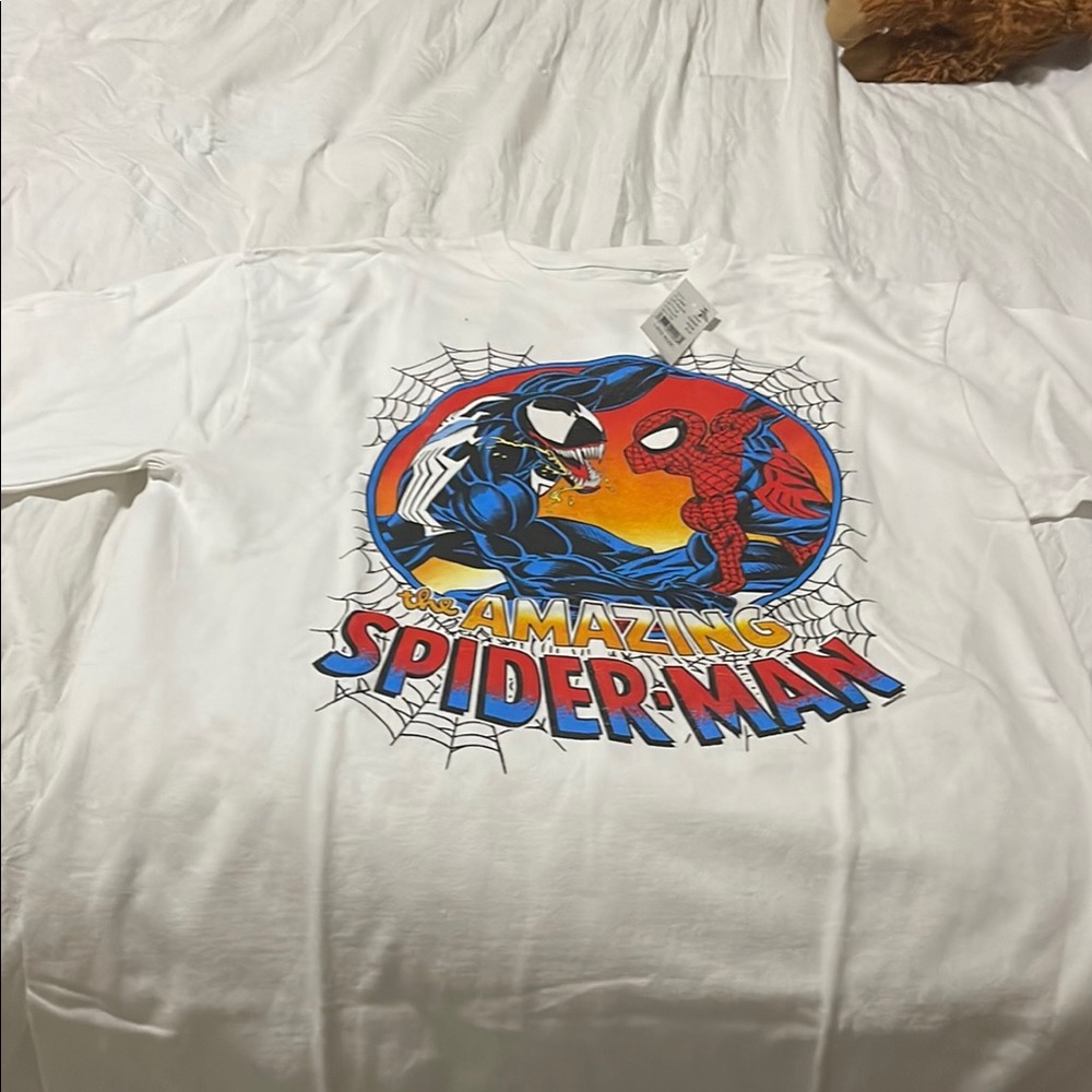 White Amazing Spider-Man Graphic T-Shirt